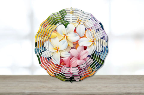 Rainbow Jasmine Flowers Wind Spinner Sublimation Bundle Sublimation Regulrcrative 