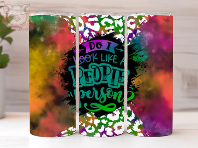 Rainbow Leopard 20oz Tumbler Png, Introverted png, Sublimation Design, Personality Tumbler Png, Digital Download PNG Sublimation Lara' s Designs 
