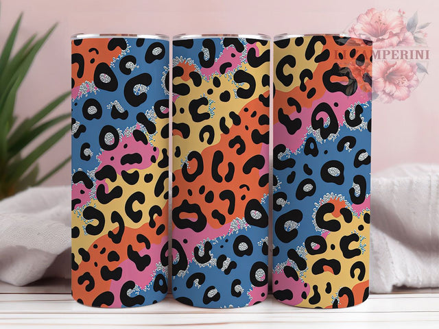 Rainbow Leopard Animal Print Wrap, Leopard Print Tumbler, Colorful Animal Print, 20oz Sublimation Design, Funky Tumbler Wrap, Wild Rainbow Tumbler, Animal Print Cup Sublimation Li Zamperini 