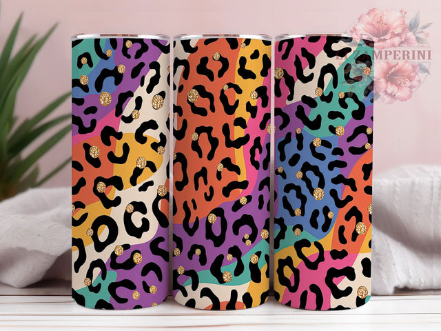Rainbow Leopard Animal Print Wrap, Leopard Print Tumbler, Colorful Animal Print, 20oz Sublimation Design, Funky Tumbler Wrap, Wild Rainbow Tumbler, Animal Print Cup Sublimation Li Zamperini 