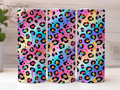 Rainbow Leopard Print 20oz Tumbler, Rainbow Leopard, Leopard Print, Rainbow Leopard PNG, Leopard Print PNG, Leopard Tumbler, Rainbow Tumbler, 20oz Tumbler Wrap Sublimation Lara' s Designs 