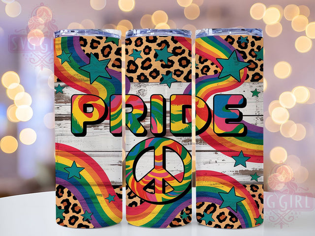 Rainbow Leopard Stars Pride Tumbler Wrap, Leopard Pride Tumbler Wrap, Rainbow Leopard Tumbler, LGBTQ Leopard Cup, Stars Pride Drinkware, 20Oz Tumbler Wrap Sublimation, Leopard Print Pride Cup Sublimation SvggirlplusArt 