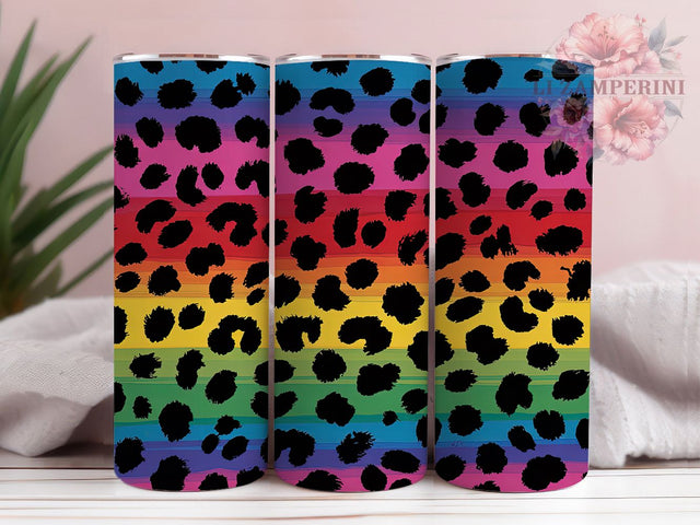 Rainbow Leopard Wild Print Tumbler, Colorful Animal Print Wrap, Leopard Tumbler PNG, 20Oz Tumbler Sublimation, Bright Leopard Design, Wild Print Tumbler Wrap, Funky Tumbler Sublimation Li Zamperini 