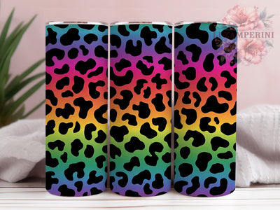 Rainbow Leopard Wild Print Tumbler, Colorful Animal Print Wrap, Leopard Tumbler PNG, 20Oz Tumbler Sublimation, Bright Leopard Design, Wild Print Tumbler Wrap, Funky Tumbler Sublimation Li Zamperini 