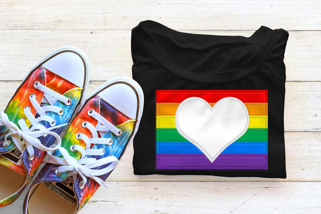 Rainbow LGBT Gay Pride Flag Love Applique Embroidery Embroidery/Applique DESIGNS Designed by Geeks 