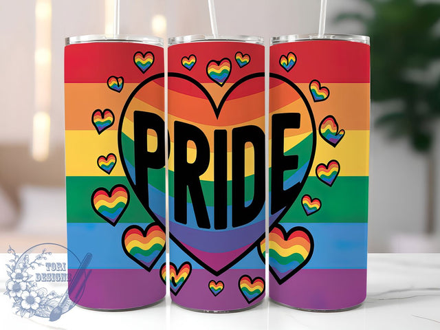 Rainbow LGBT Pride Flag Tumbler Wrap, Rainbow Flag Wrap, LGBTQ+ Tumbler Design, 20oz Pride Sublimation, Love Is Love Tumbler, Colorful Pride Wrap, Equality Flag Tumbler Sublimation ToriDesigns 