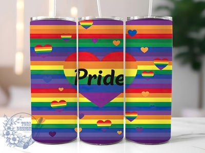 Rainbow LGBT Pride Flag Tumbler Wrap, Rainbow Flag Wrap, LGBTQ+ Tumbler Design, 20oz Pride Sublimation, Love Is Love Tumbler, Colorful Pride Wrap, Equality Flag Tumbler Sublimation ToriDesigns 