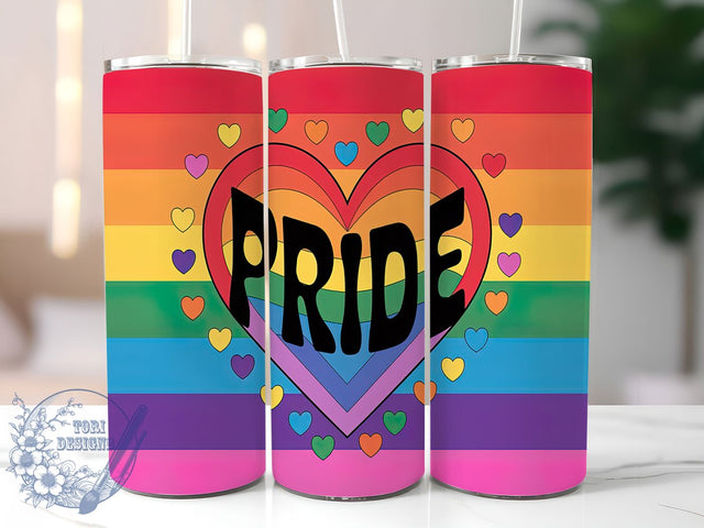 Rainbow LGBT Pride Flag Tumbler Wrap, Rainbow Flag Wrap, LGBTQ+ Tumbler Design, 20oz Pride Sublimation, Love Is Love Tumbler, Colorful Pride Wrap, Equality Flag Tumbler Sublimation ToriDesigns 