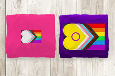 Rainbow LGBT Progress Pride Flag Love Applique Embroidery Embroidery/Applique DESIGNS Designed by Geeks 
