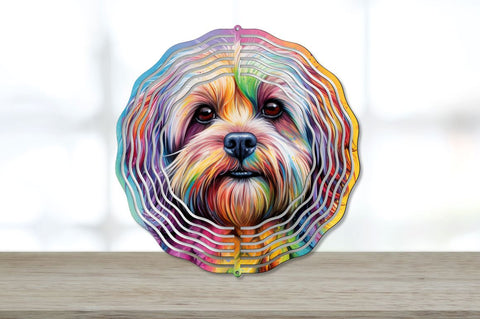 Rainbow Lhasa Apso Dog Wind Spinner Sublimation Bundle Sublimation Regulrcrative 