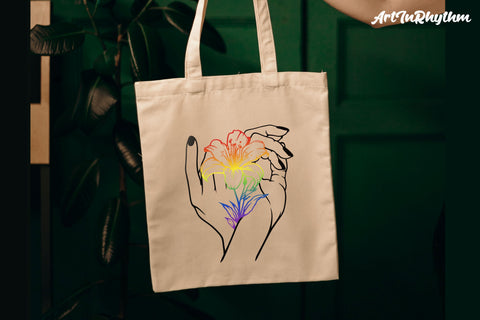 Rainbow Lily Svg, Gay Pride Svg, Pride Month Svg, Gay Svg, Flower Svg SVG Artinrhythm shop 