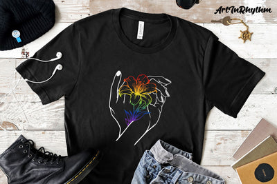 Rainbow Lily Svg, Gay Pride Svg, Pride Month Svg, Gay Svg, Flower Svg SVG Artinrhythm shop 