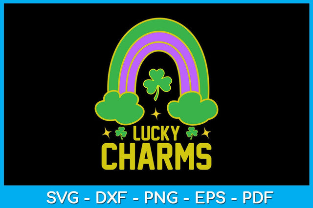 Rainbow Lucky Charms St Patrick's Day SVG PNG PDF Cut File SVG Creativedesigntee 