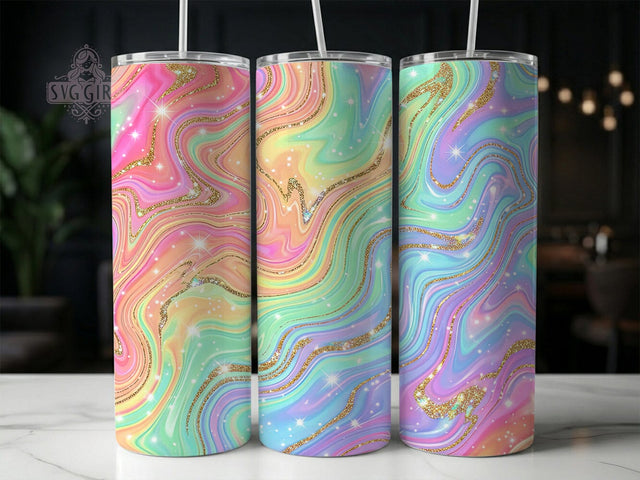Rainbow Marble Glitter 20oz Tumbler, Rainbow Marble, Marble Glitter, Rainbow Glitter, Glitter Tumbler, Marble Tumbler, 20oz Tumbler, Tumbler Wrap Sublimation SvggirlplusArt 