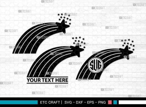 Rainbow Monogram, Rainbow Silhouette, Rainbow SVG, Clouds Svg, Rainbow Star Svg, Rainbow Shooting Svg, Layered Rainbow Svg, SB00529 SVG ETC Craft 