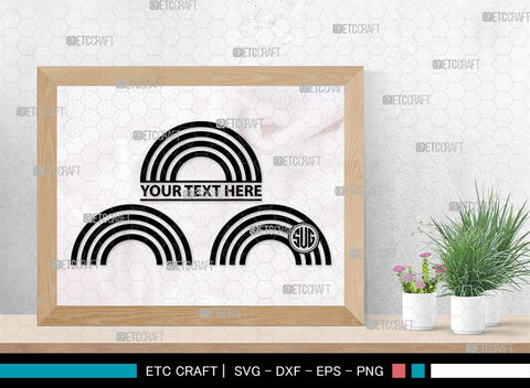 Rainbow Monogram, Rainbow Silhouette, Rainbow SVG, Clouds Svg, Rainbow Star Svg, Rainbow Shooting Svg, Layered Rainbow Svg, SB00529 SVG ETC Craft 