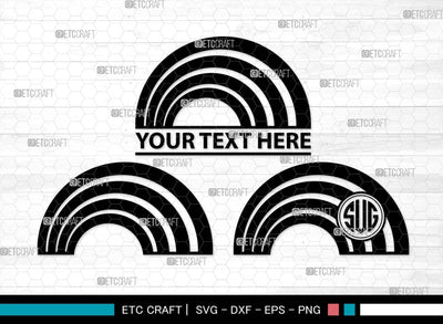 Rainbow Monogram, Rainbow Silhouette, Rainbow SVG, Clouds Svg, Rainbow Star Svg, Rainbow Shooting Svg, Layered Rainbow Svg, SB00529 SVG ETC Craft 