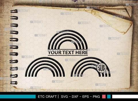 Rainbow Monogram, Rainbow Silhouette, Rainbow SVG, Clouds Svg, Rainbow Star Svg, Rainbow Shooting Svg, Layered Rainbow Svg, SB00529 SVG ETC Craft 