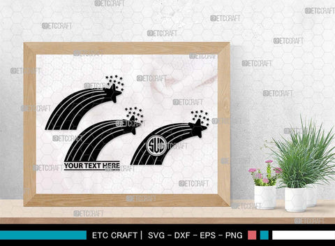Rainbow Monogram, Rainbow Silhouette, Rainbow SVG, Clouds Svg, Rainbow Star Svg, Rainbow Shooting Svg, Layered Rainbow Svg, SB00529 SVG ETC Craft 