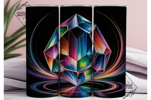 Rainbow Mosaic Stained Glass Tumbler Sublimation sassyprint 