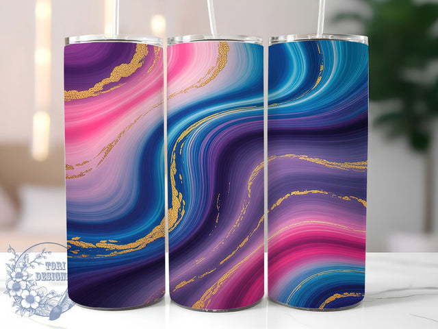 Rainbow Neon Glitter Marble Tumbler, Neon Marble Pattern, Gold Glitter Design, 20Oz Sublimation Wrap, Colorful Marble Art, Neon Glitter Texture, Tumbler Sublimation Sublimation ToriDesigns 