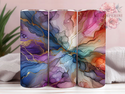 Rainbow Neon Marble Tumbler, Bright Colorful Tumbler, Vibrant 20oz Wrap, Sublimation Design, Stylish Gift Idea, Artistic Marble Wrap, Modern Rainbow Tumbler Sublimation Li Zamperini 