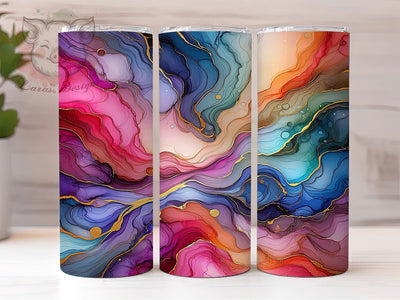 Rainbow Neon Marble Tumbler, Bright Marble Wrap, Colorful Neon Sublimation, 20oz Rainbow Tumbler, Vibrant Marble Art, Psychedelic Neon Mug, Whimsical Rainbow Cup Sublimation Lara' s Designs 