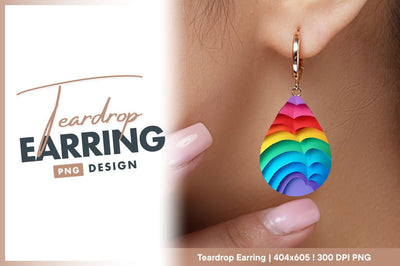 Rainbow paper layers with teardrop shape Sublimation Regulrcrative 