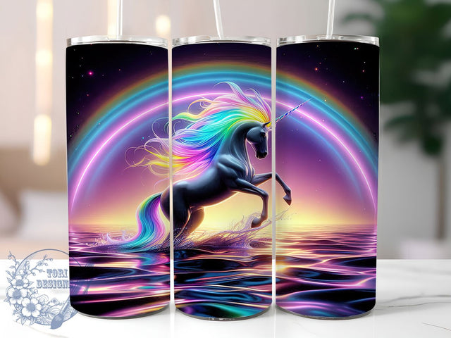 Rainbow Pastel Unicorn Fantasy Tumbler, Serene Fantasy Wrap, 20oz Tumbler Sublimation, Pastel Unicorn Design, Mystical Horse Art, Dreamy Magical Tumbler, Whimsical Fairy Tale Wrap Sublimation ToriDesigns 