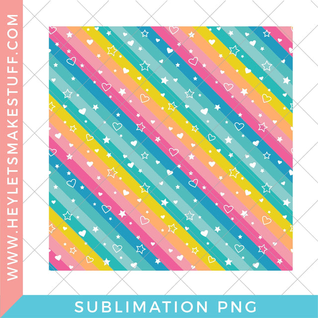 Rainbow Pattern - Sublimation Sublimation Hey Let's Make Stuff 
