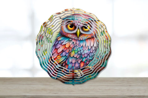 Rainbow Pearl-spotted Owl Wind Spinner Sublimation Bundle Sublimation Regulrcrative 