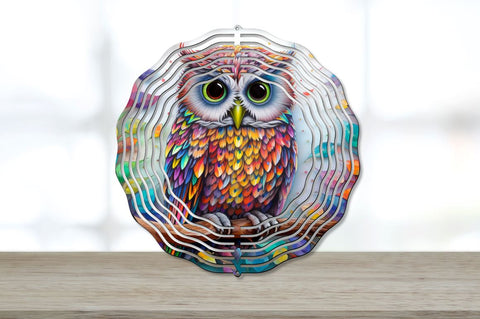 Rainbow Pearl-spotted Owl Wind Spinner Sublimation Bundle Sublimation Regulrcrative 