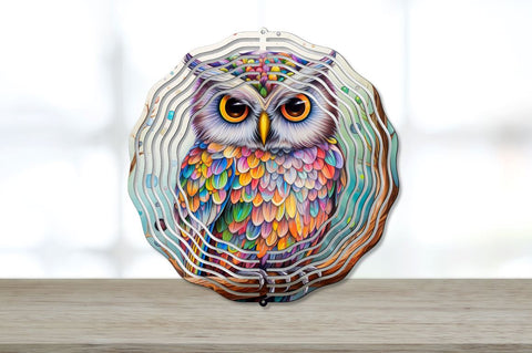 Rainbow Pearl-spotted Owl Wind Spinner Sublimation Bundle Sublimation Regulrcrative 