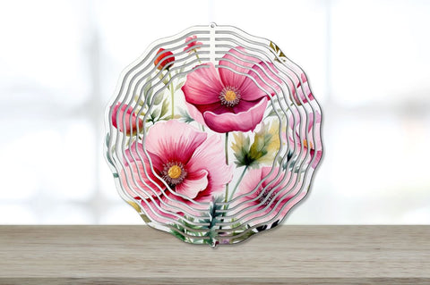 Rainbow Periwinkle Flowers Wind Spinner Sublimation Bundle Sublimation Regulrcrative 