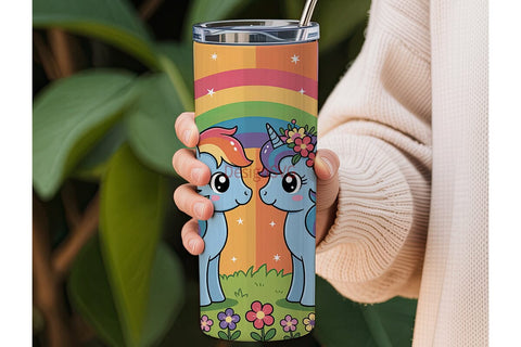 Rainbow PoTHSPs Tumbler Wrap PNG Sublimation DesignSVG 