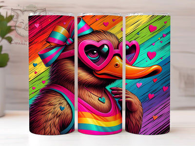 Rainbow Pride Platypus Tumbler Wrap, LGBT Tumbler Wrap, 20oz Pride Wrap, Platypus Sublimation Design, Rainbow Tumbler Wrap, Cute Pride Tumbler, Pride Month Animal Sublimation Lara' s Designs 