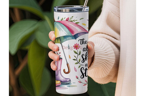 Rainbow Rain Boots Tumbler Wrap Sublimation DesignSVG 