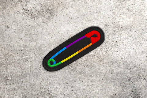 Rainbow Safety Pin ITH Feltie Applique Embroidery Embroidery/Applique DESIGNS Risa Rocks It 