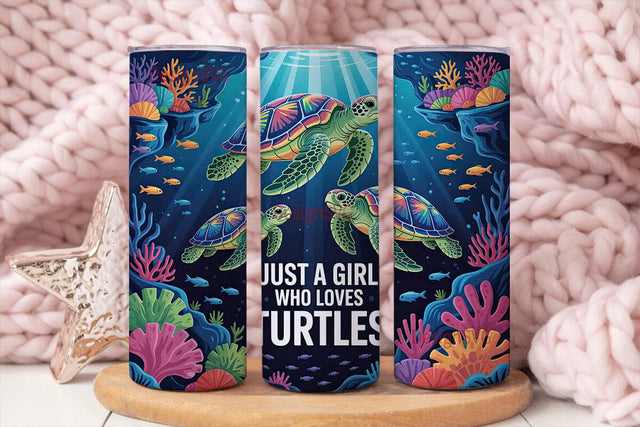 Rainbow Sea Turtle Tumbler Wrap Sublimation DesignSVG 