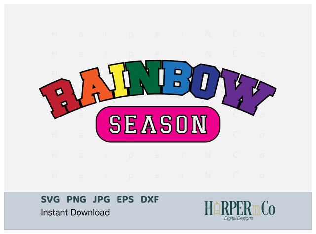 Rainbow Season Laser SVG EPS Cut File SVG HarperNCo 