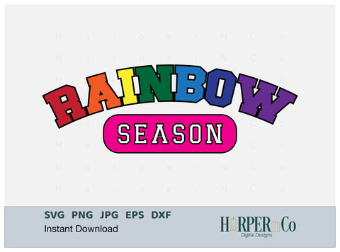 Rainbow Season Laser SVG EPS Cut File SVG HarperNCo 