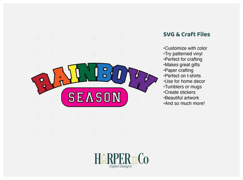 Rainbow Season Laser SVG EPS Cut File SVG HarperNCo 