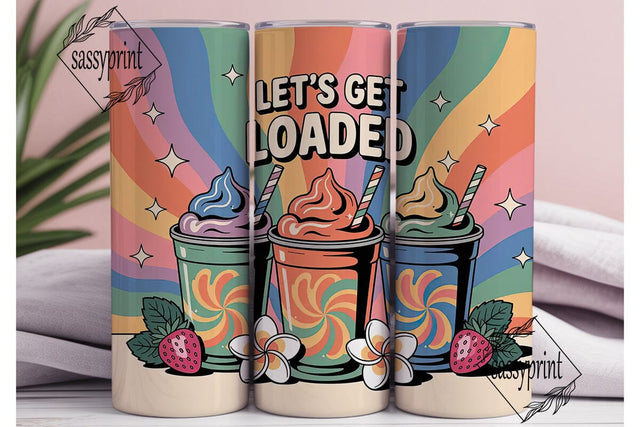Rainbow Slushy Tumbler Wrap Sublimation sassyprint 