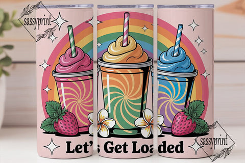 Rainbow Slushy Tumbler Wrap Sublimation sassyprint 
