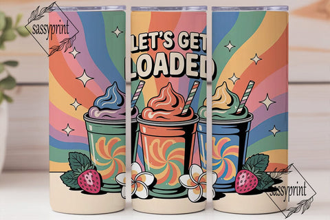 Rainbow Slushy Tumbler Wrap Sublimation sassyprint 