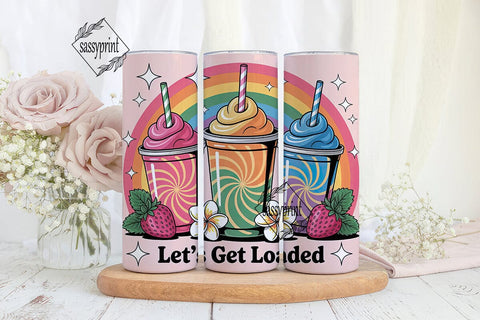 Rainbow Slushy Tumbler Wrap Sublimation sassyprint 