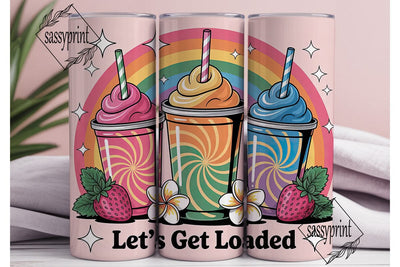 Rainbow Slushy Tumbler Wrap Sublimation sassyprint 