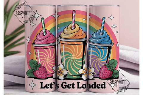 Rainbow Slushy Tumbler Wrap Sublimation sassyprint 