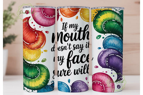 Rainbow Splatter Quote 20oz Tumbler Sublimation PixelChick 