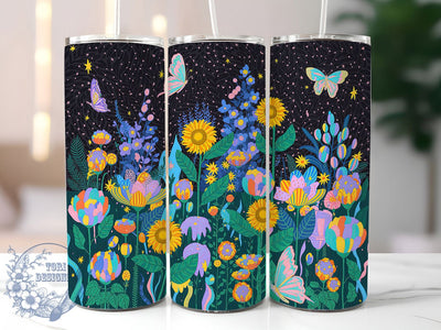 Rainbow Sunflower Butterfly Tumbler, Leopard Butterfly Tumbler, Colorful Floral Wrap, Exotic Butterfly Wrap, Artistic Sunflower Wrap, Sublimation Design, Trendy Gift Idea Sublimation ToriDesigns 